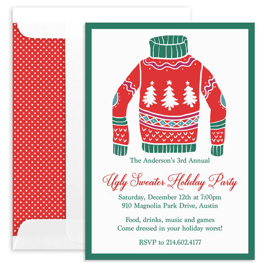 Ugly Sweater Invitations